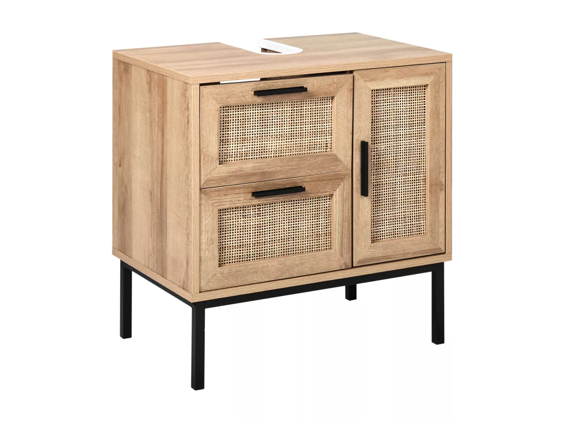 Meuble de salle de bain ROSELL 60 cm 40 cm 60 cm Marron clair
