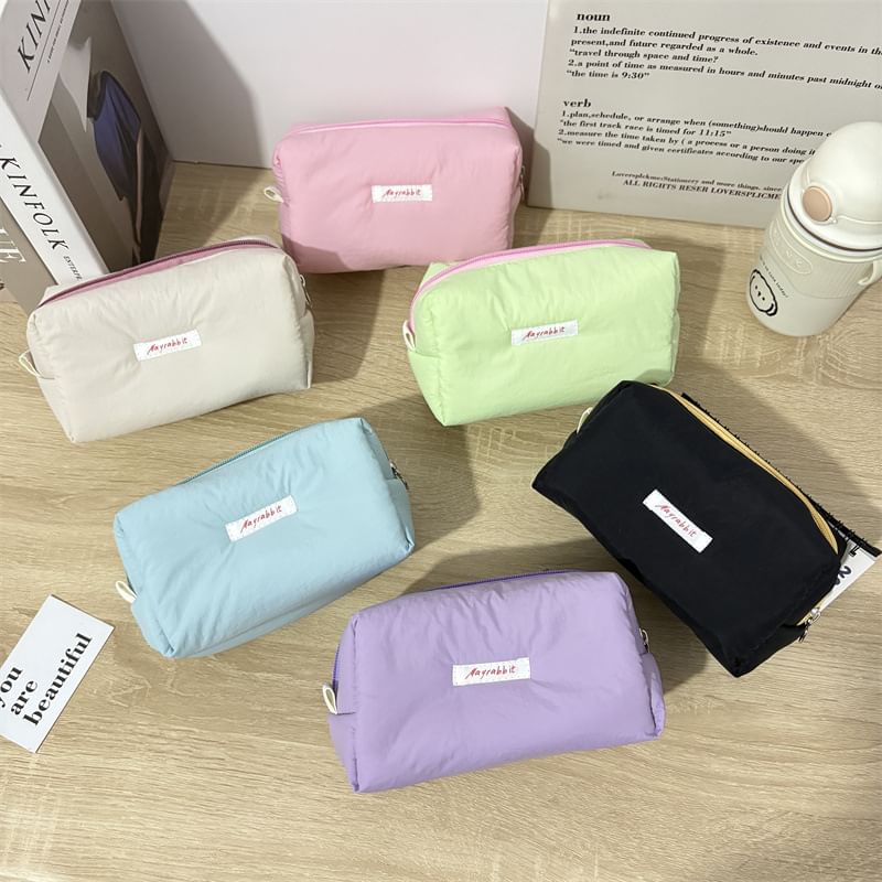 Milha - Letterapplicatie stoffen make-uptas / etui