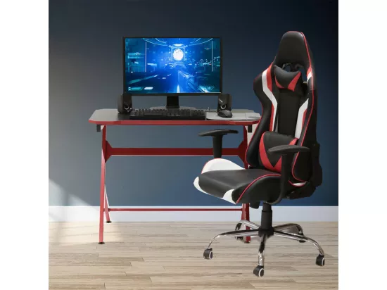 GAMING - Fauteuil de Bureau avec Piétement Chromé