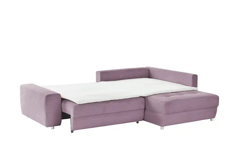 Ecksofa Arissa de Luxe Lila/Violett rechts Cordstoff