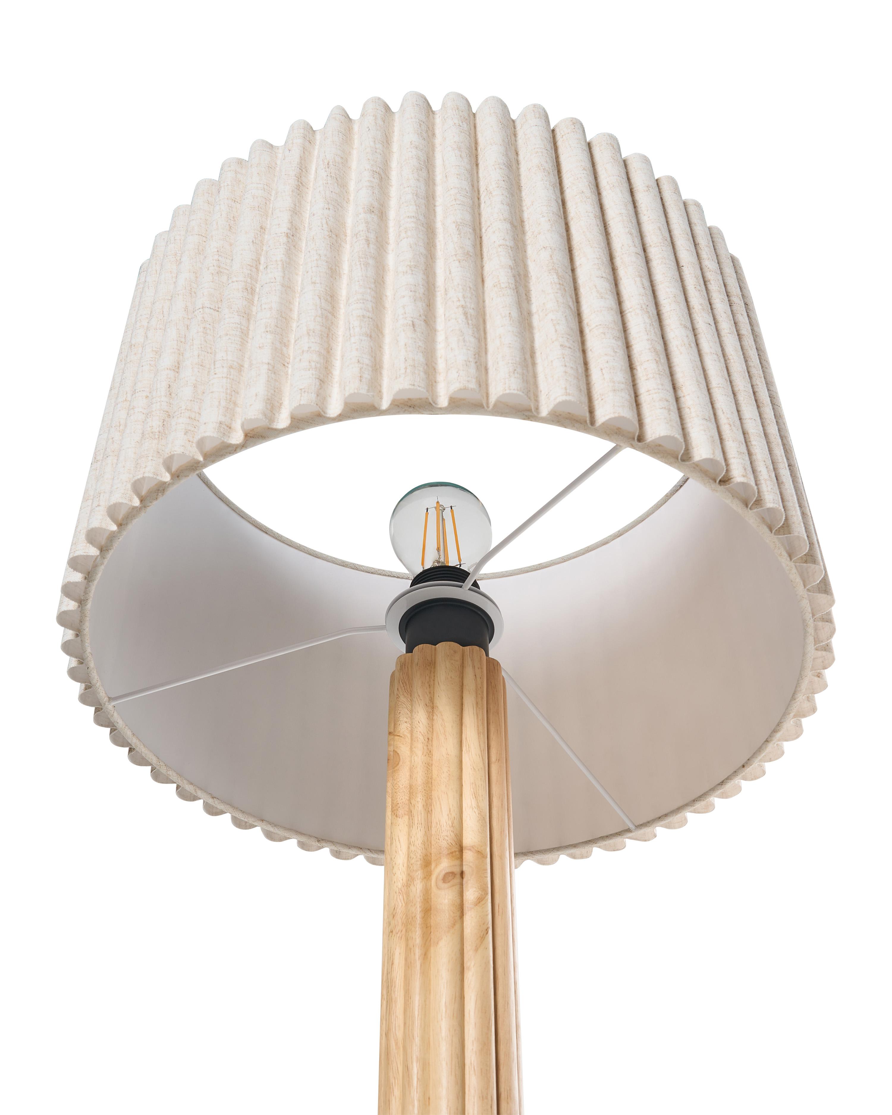 Staande lamp BELESSA Linnen Lichtbeige