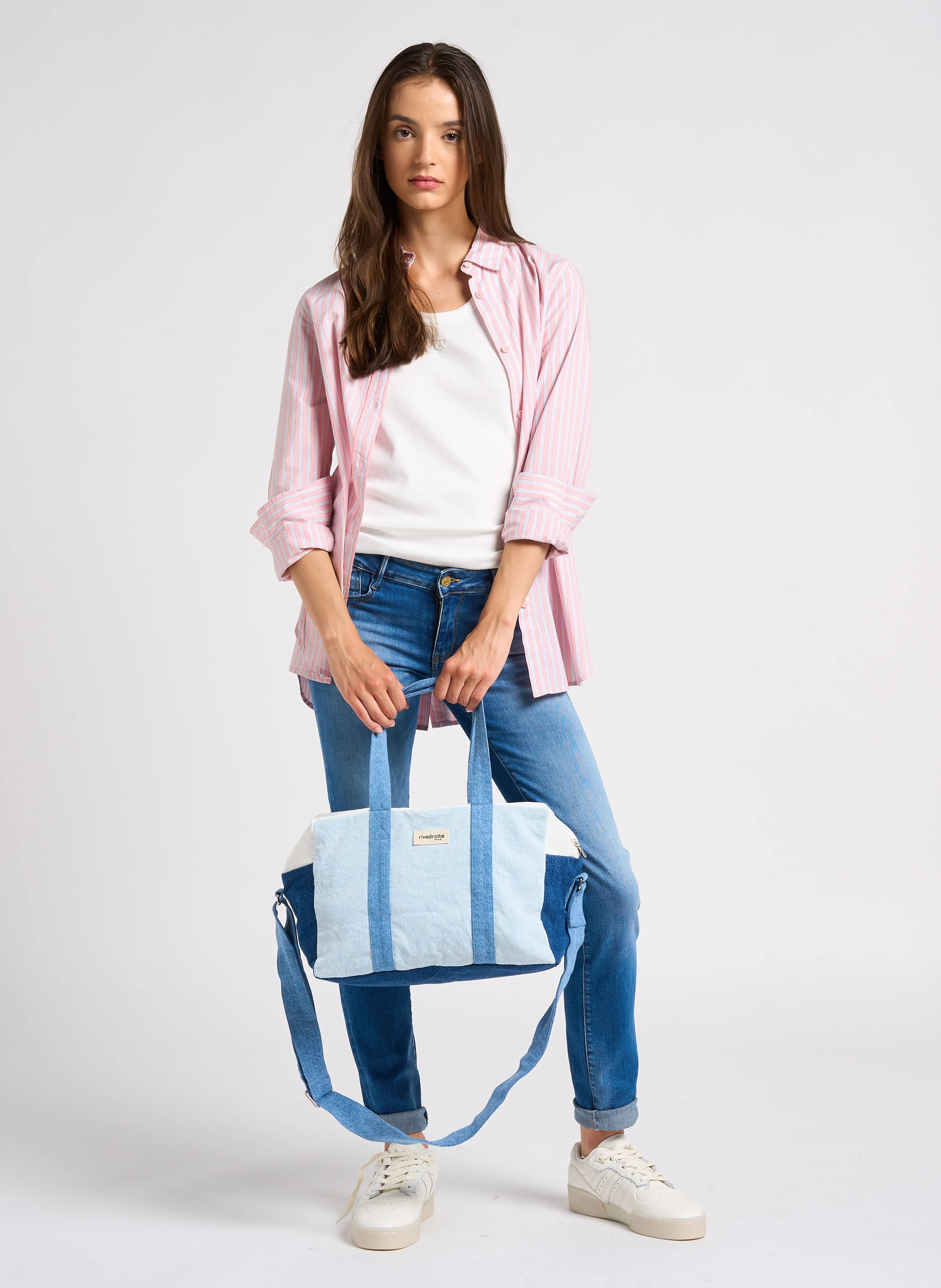 SAUVAL - Cabas en denim | Multicolore