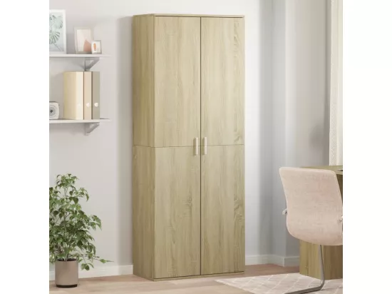 Buffet haut chêne sonoma 70x35x180 cm bois d'ingénierie