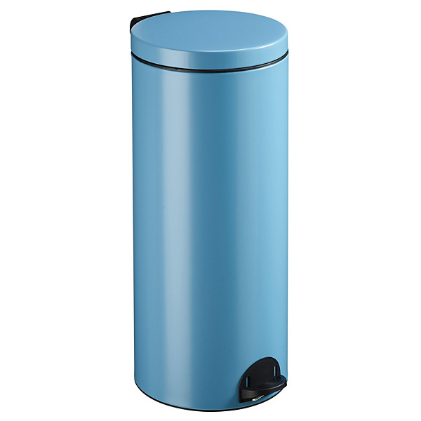 ROSSIGNOL Poubelle à pédale sanelia - 30 L - bleu mat lisse