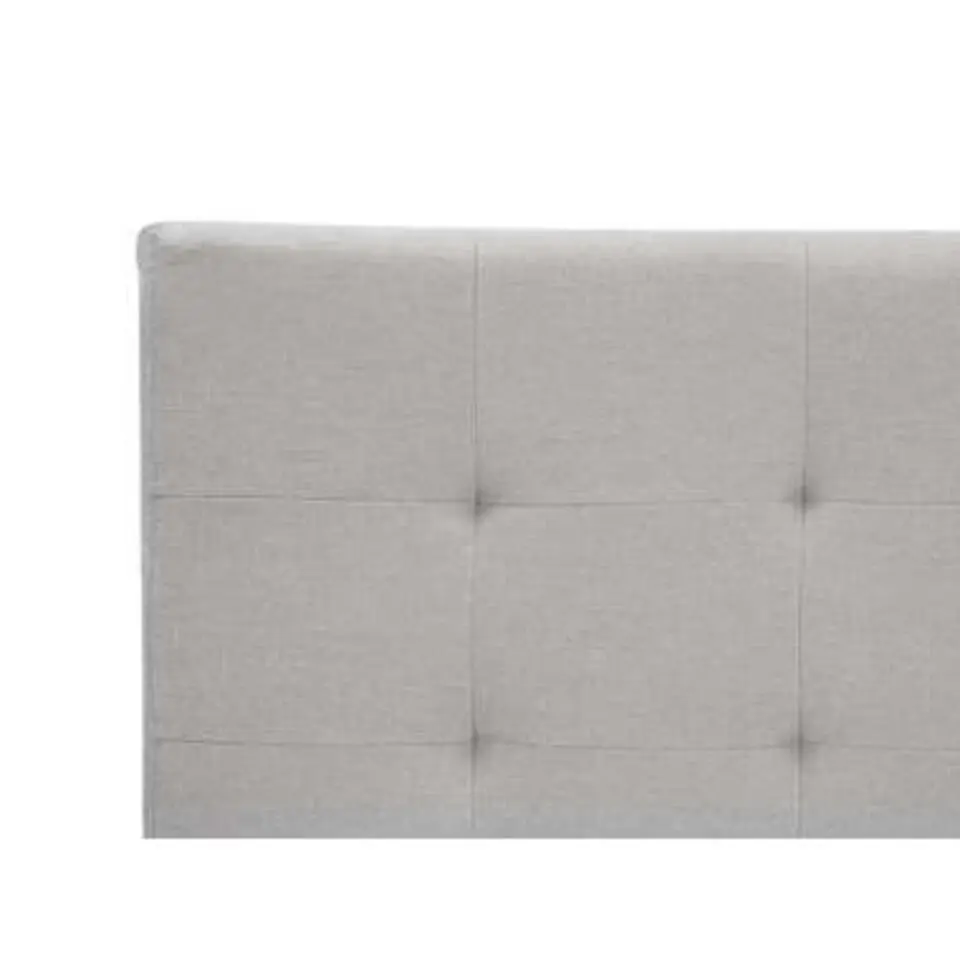 ROCHELLE - Tweepersoonsbed - Lichtgrijs - 140 x 200 cm - Polyester