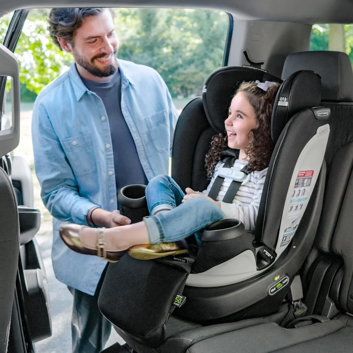 Evenflo Siège d'Auto 3-en-1 Gold Revolve360 Extend avec SensorSafe - Onyx Noir