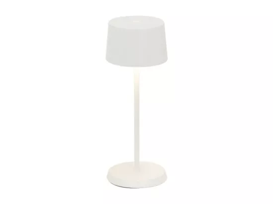 Zafferano OLIVIA PRO MICRO Lampe de table LED blanche rechargeable et dimmable