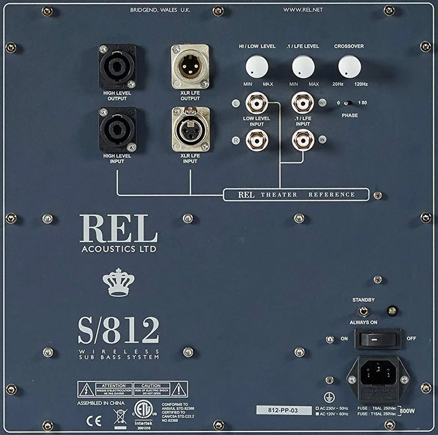 REL S812 Noir Caissons de basses