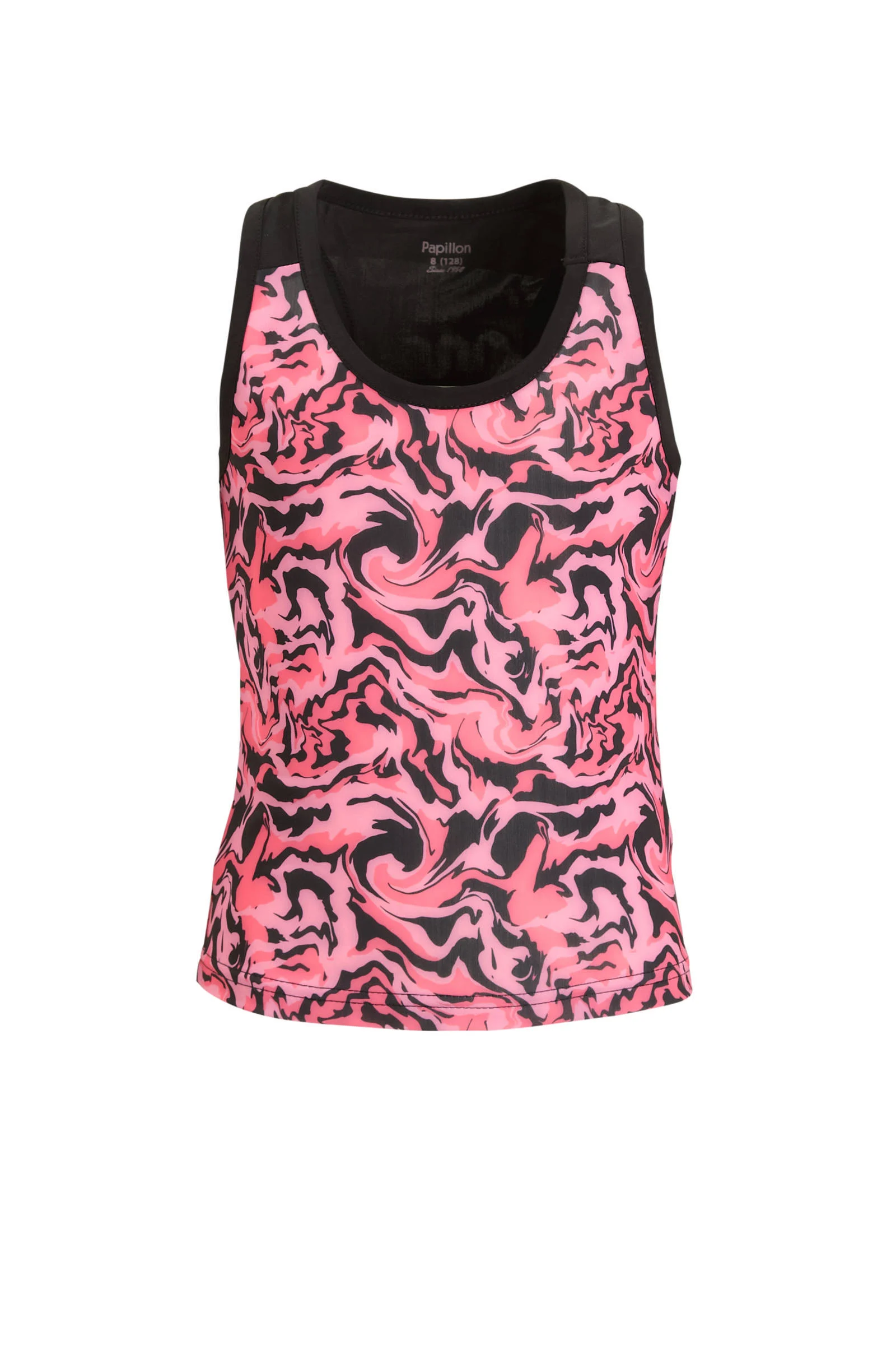 Papillon sporttop roze/zwart