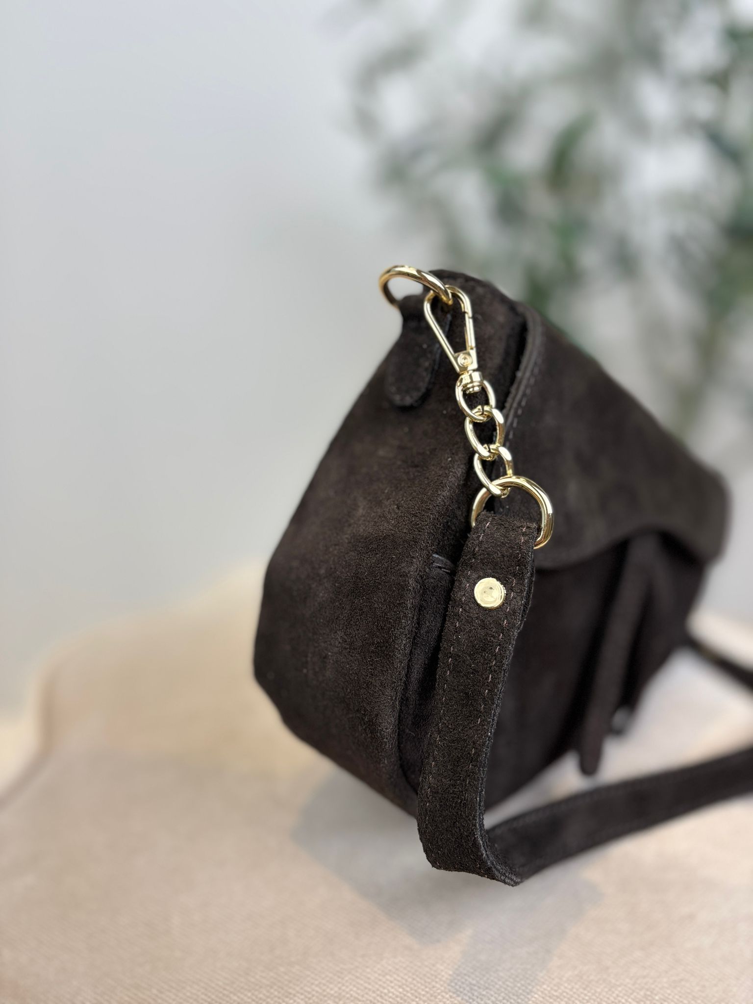 Gigi Bag - Suede Donker Bruin