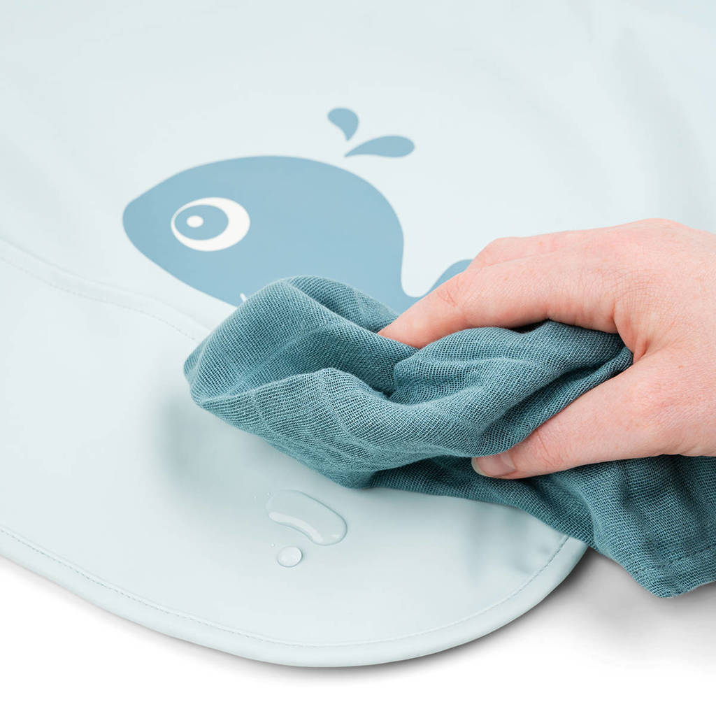 Sleeved pocket bib Wally Blue
