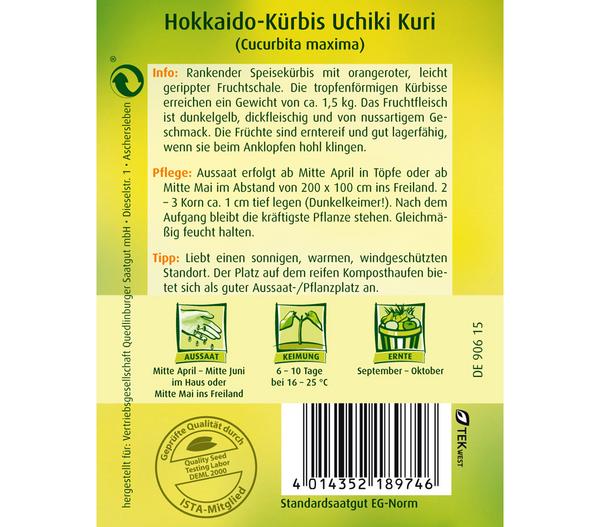 Quedlinburger Samen Kürbis 'Hokkaido'