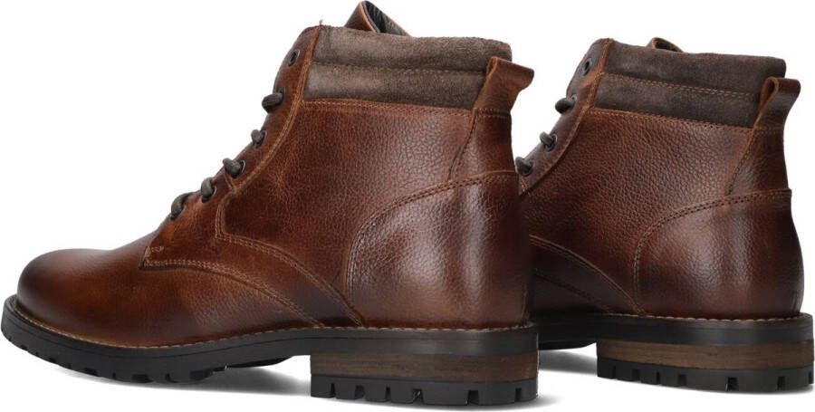 MAZZELTOV Veterboots Heren 720052 Maat: 45 Materiaal: Leer Kleur: Cognac