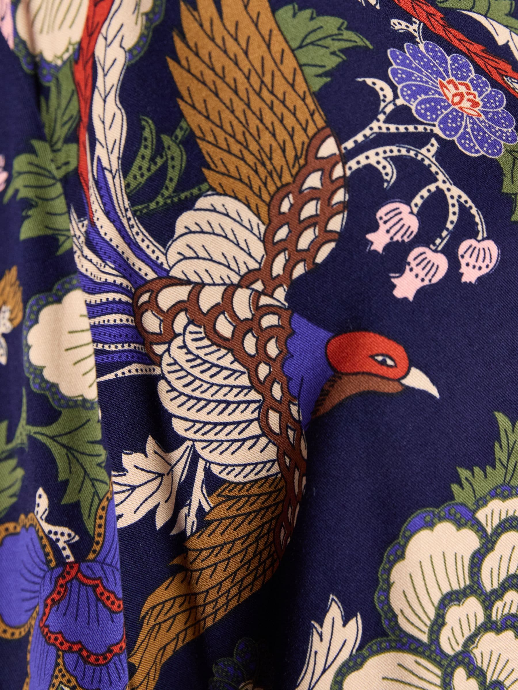 Navy Hidcote Floral - Joules Alma Woven Pyjama Set