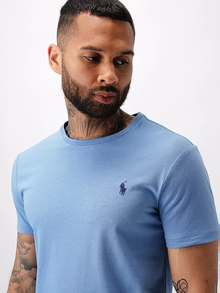 POLO RALPH LAUREN T Shirt Custom Slim Fit hellblau