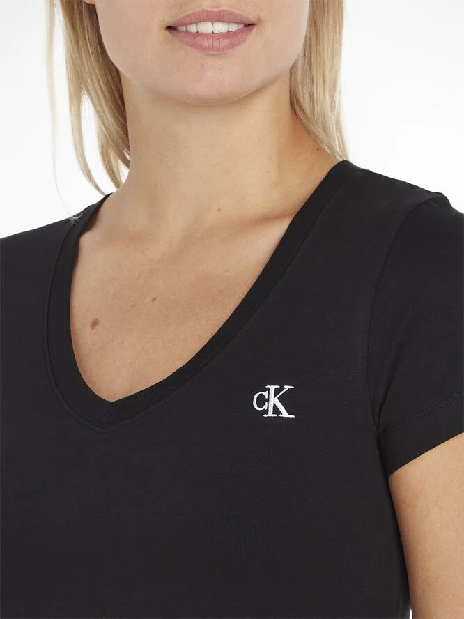 Calvin Klein CK EMBROIDERY STRETCH V-NECK Bae