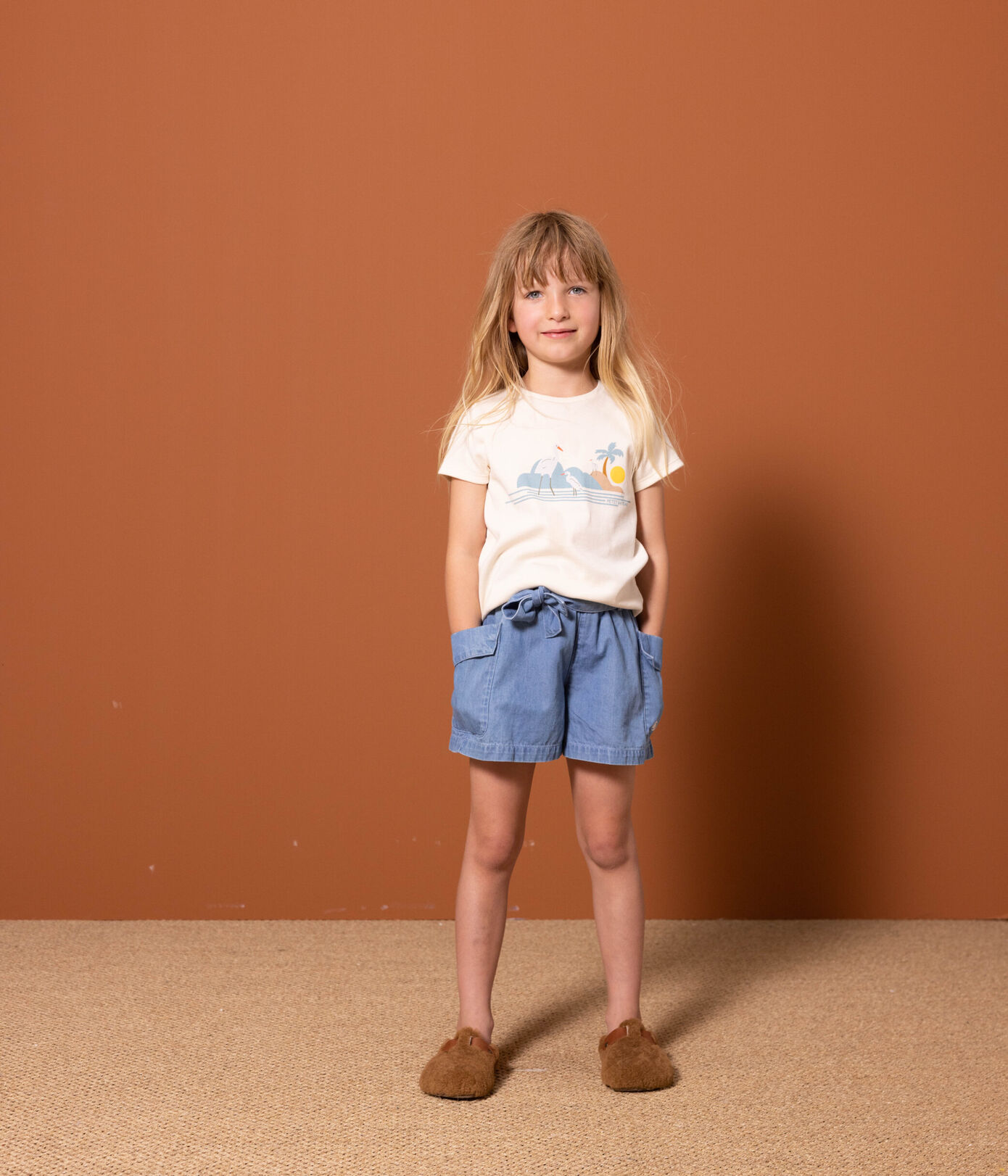 Short en denim enfant fille