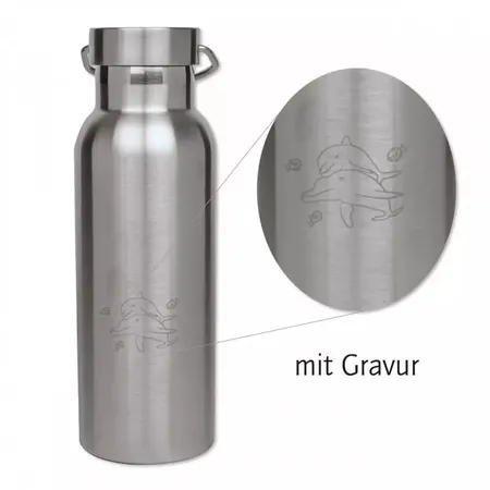 Lutz Mauder TapirElla Edelstahl Trinkflasche Delfin, 500 ml