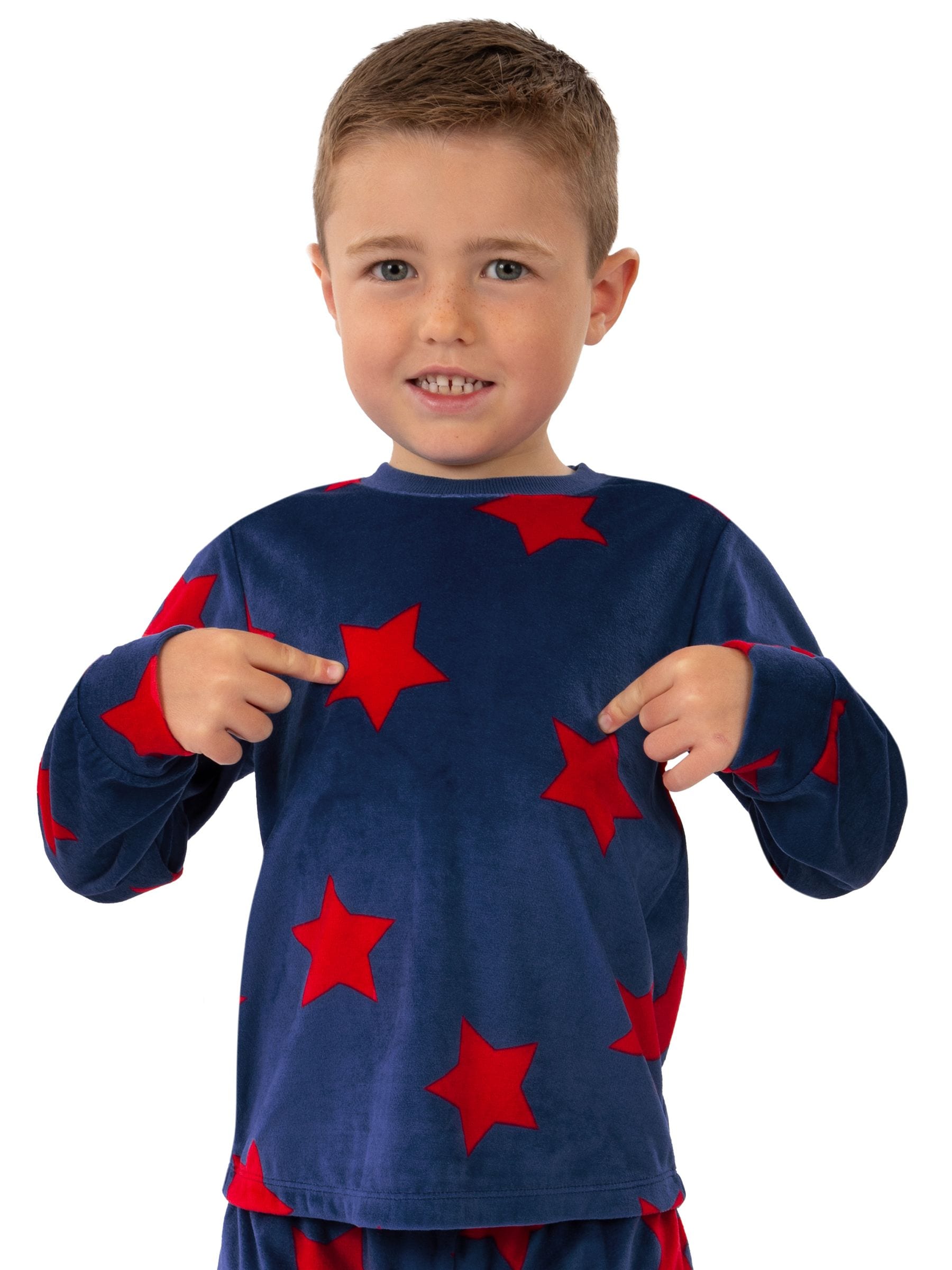 Harry Bear Stars Long Sleeve Fleece Pyjamas