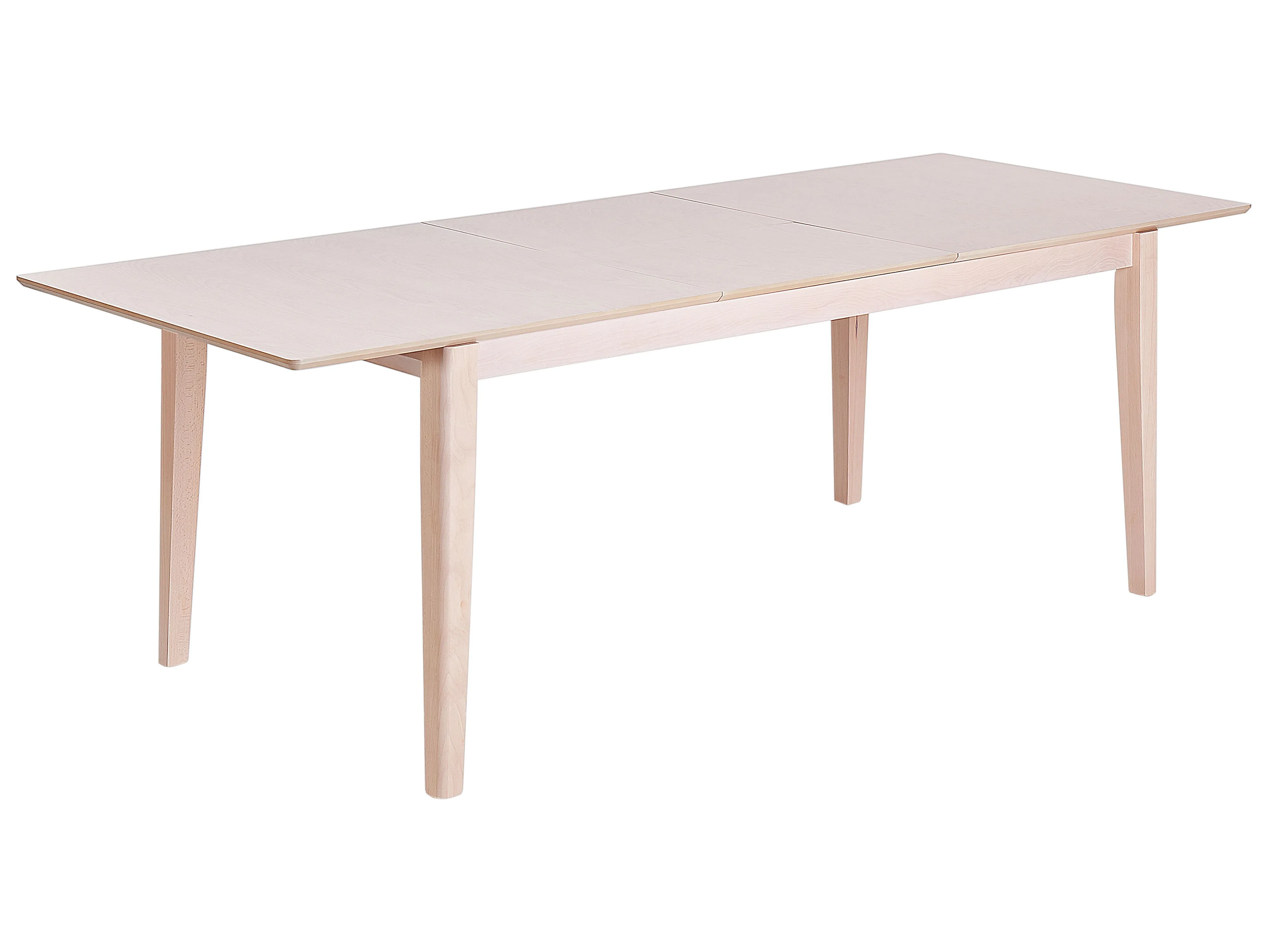 Eettafel uitschuifbaar CROSBY Licht beukenhout 90 cm 180/240 cm