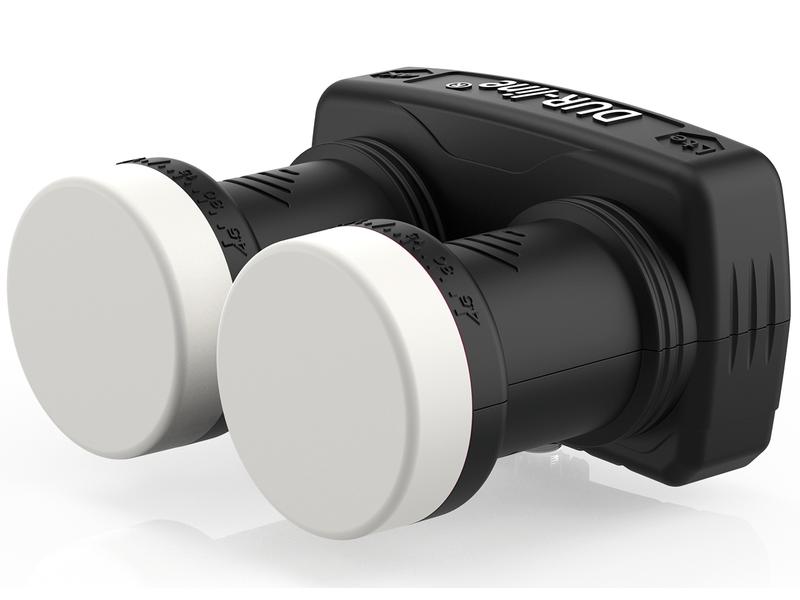 Satelliten TV Zubehör LNB Monobloc Single Dure-line Kompaktes LNB für gleichzeitigen Satellitenempfang von z.B. ASTRA 19.2° Ost und HOTBIRD 13° Ost (6°)