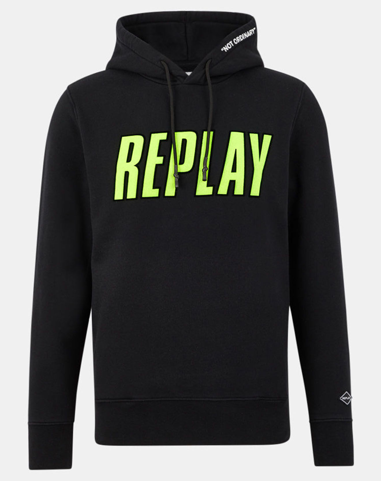 Replay Sweat 100% Coton Bio Logo Central Sport noir