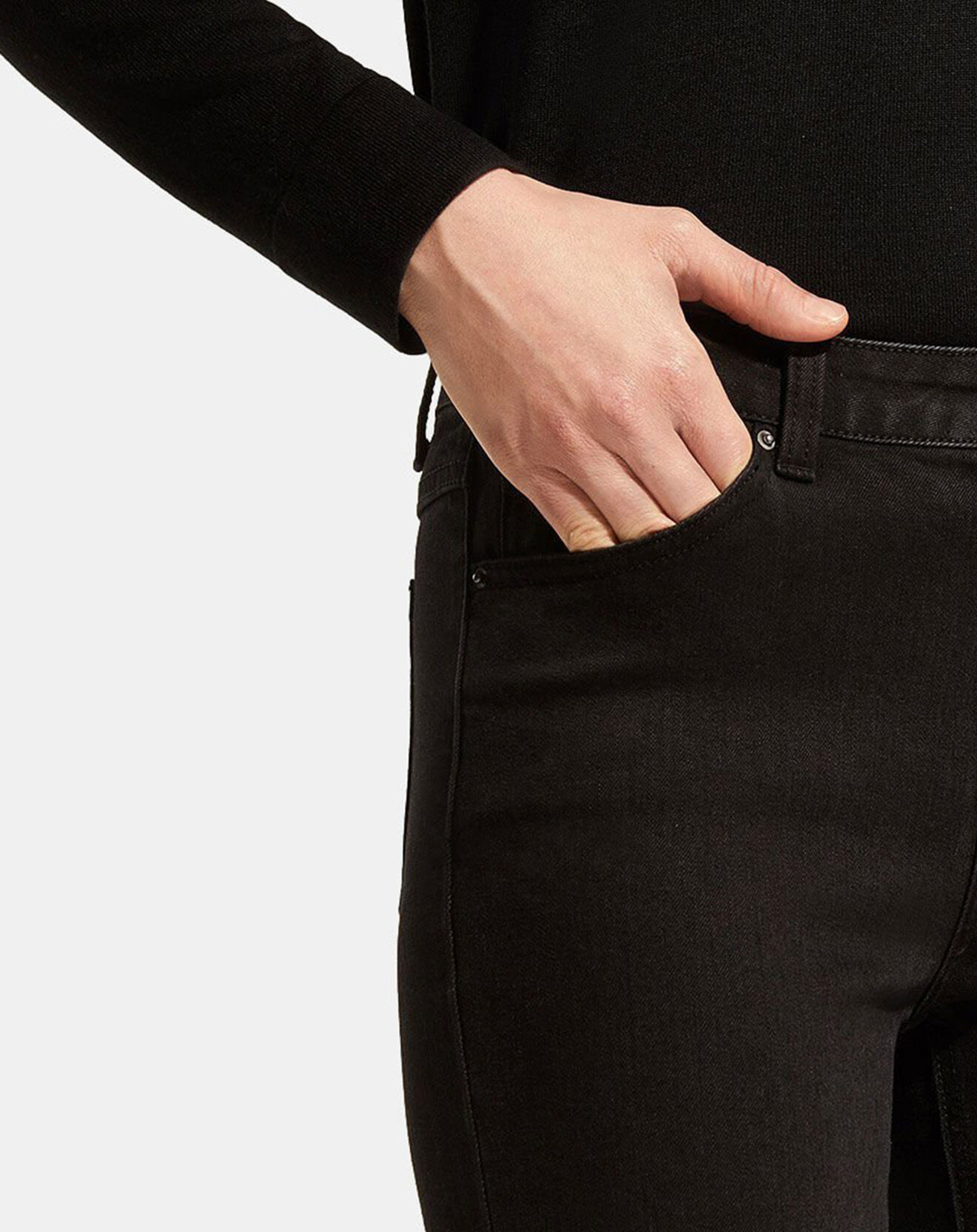Galeries Lafayette Jean en Coton Bio Lslim noir
