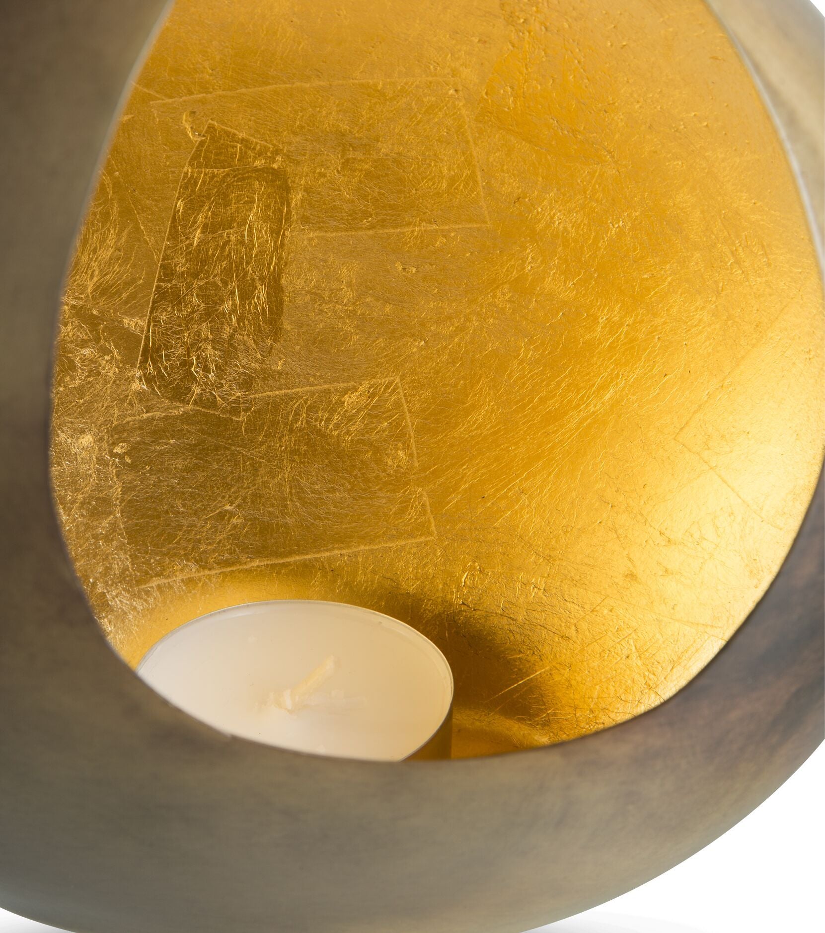 JAEL Windlicht - Kupfer / B: 15.0 cm x T: 7.0 cm x H: 13.0 cm