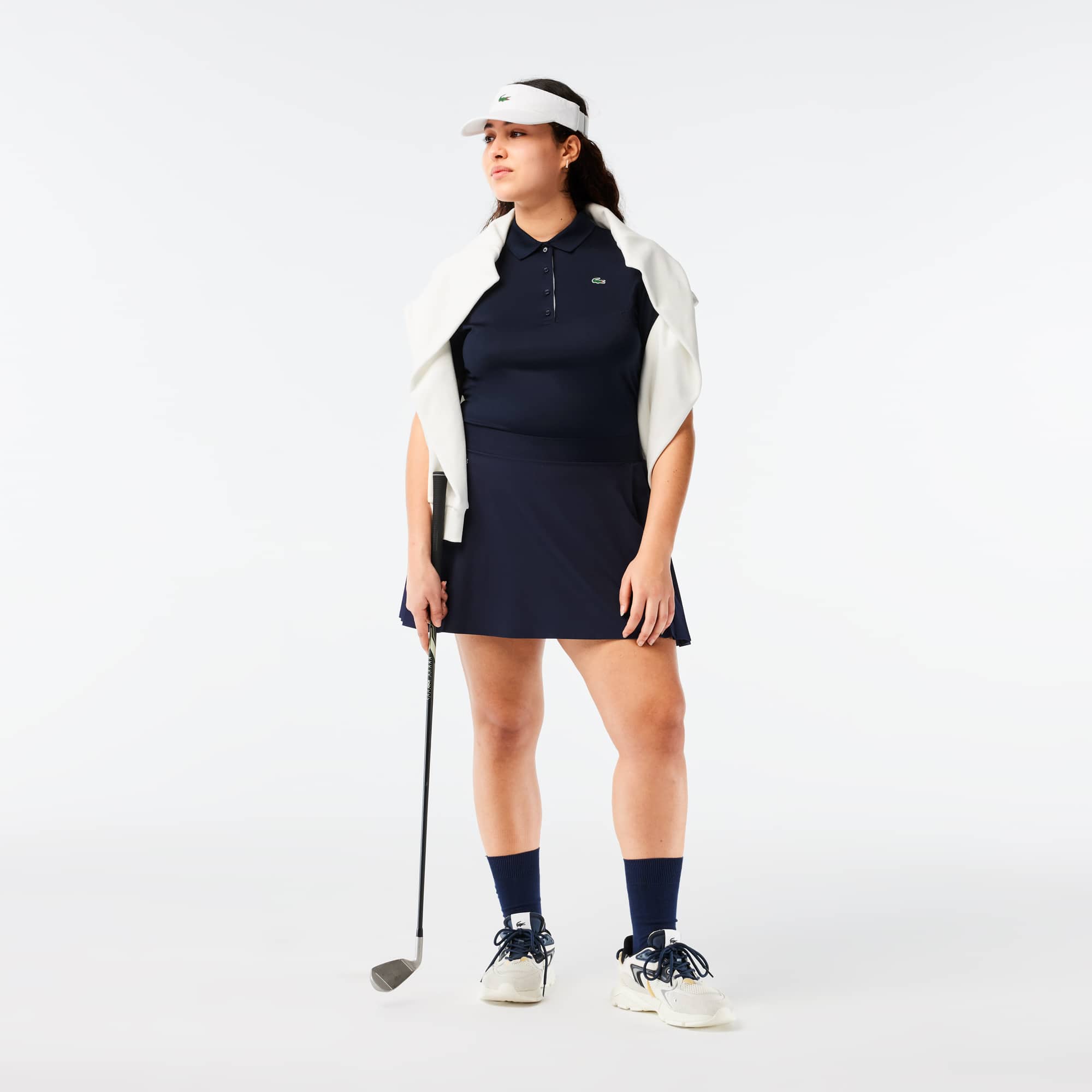 Jupe femme Golf Lacoste SPORT avec shorty intégré ultra-dry Robes & Jupes - Bleu - Lacoste - Femme