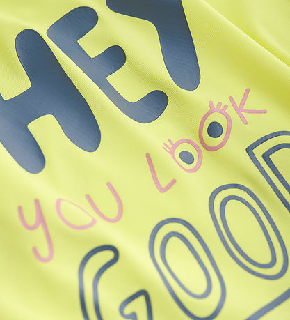 Color Kids T-Shirt - Polyester - Limelight m. Text