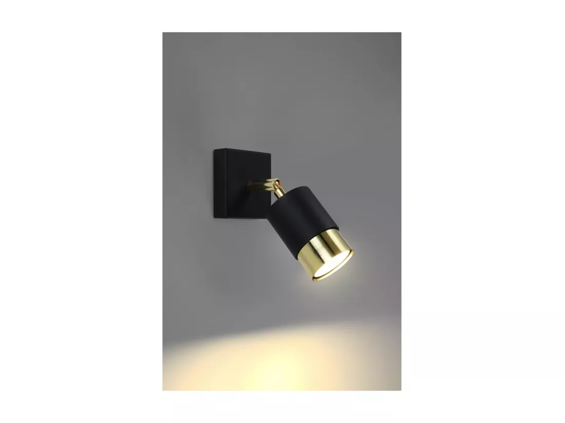 Sollux Lighting Nero Spot simple, noir/doré, 1x GU10