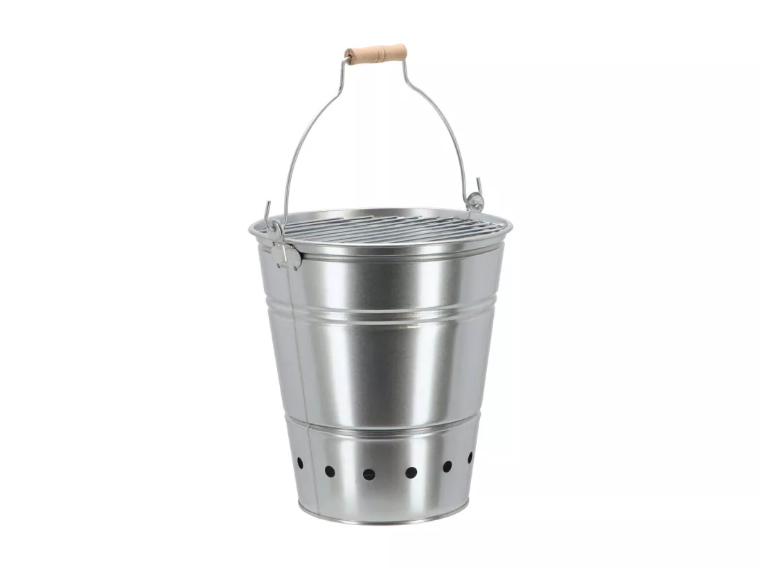 Seau barbecue en métal