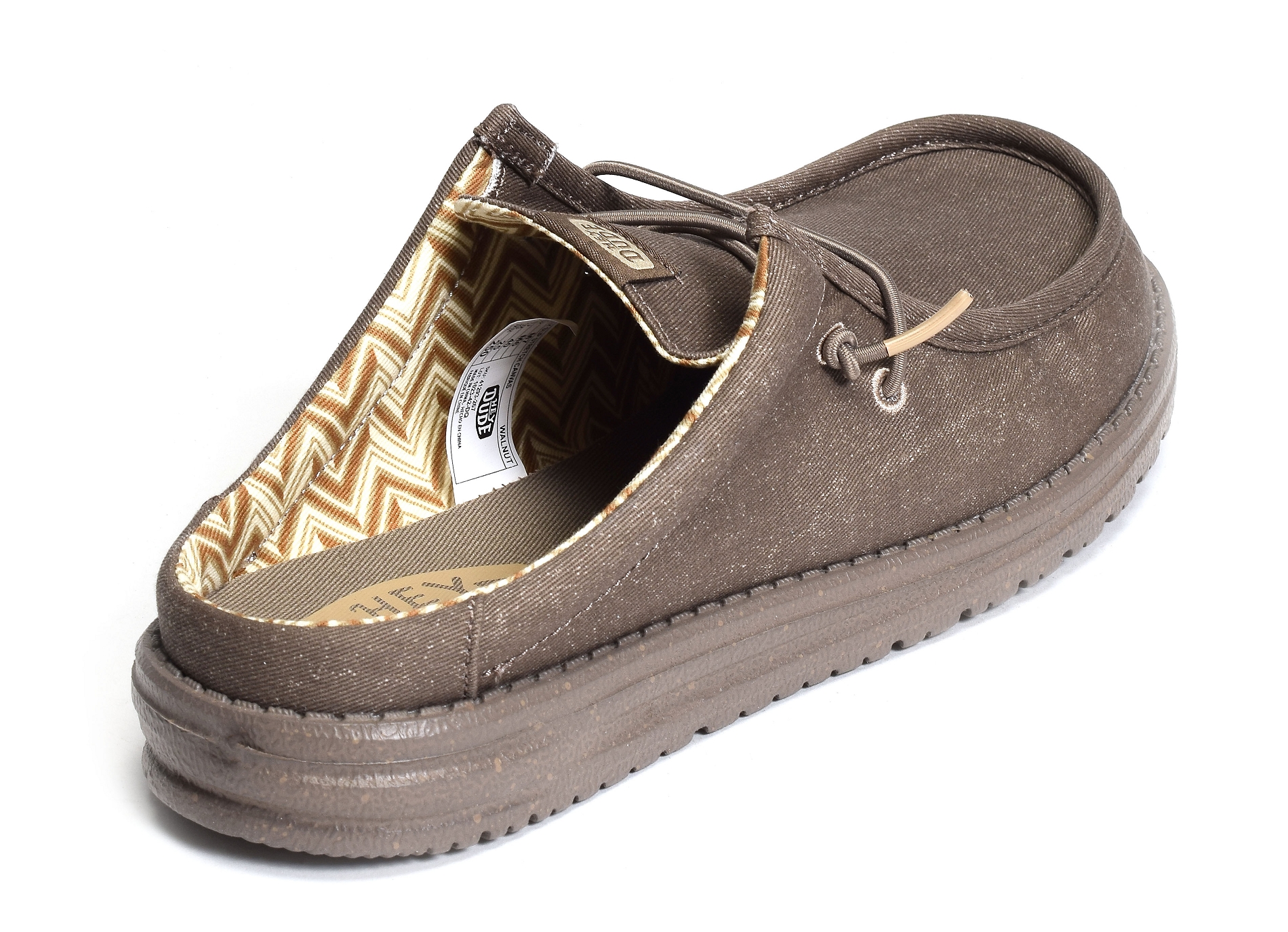 Wally slip canvas marron