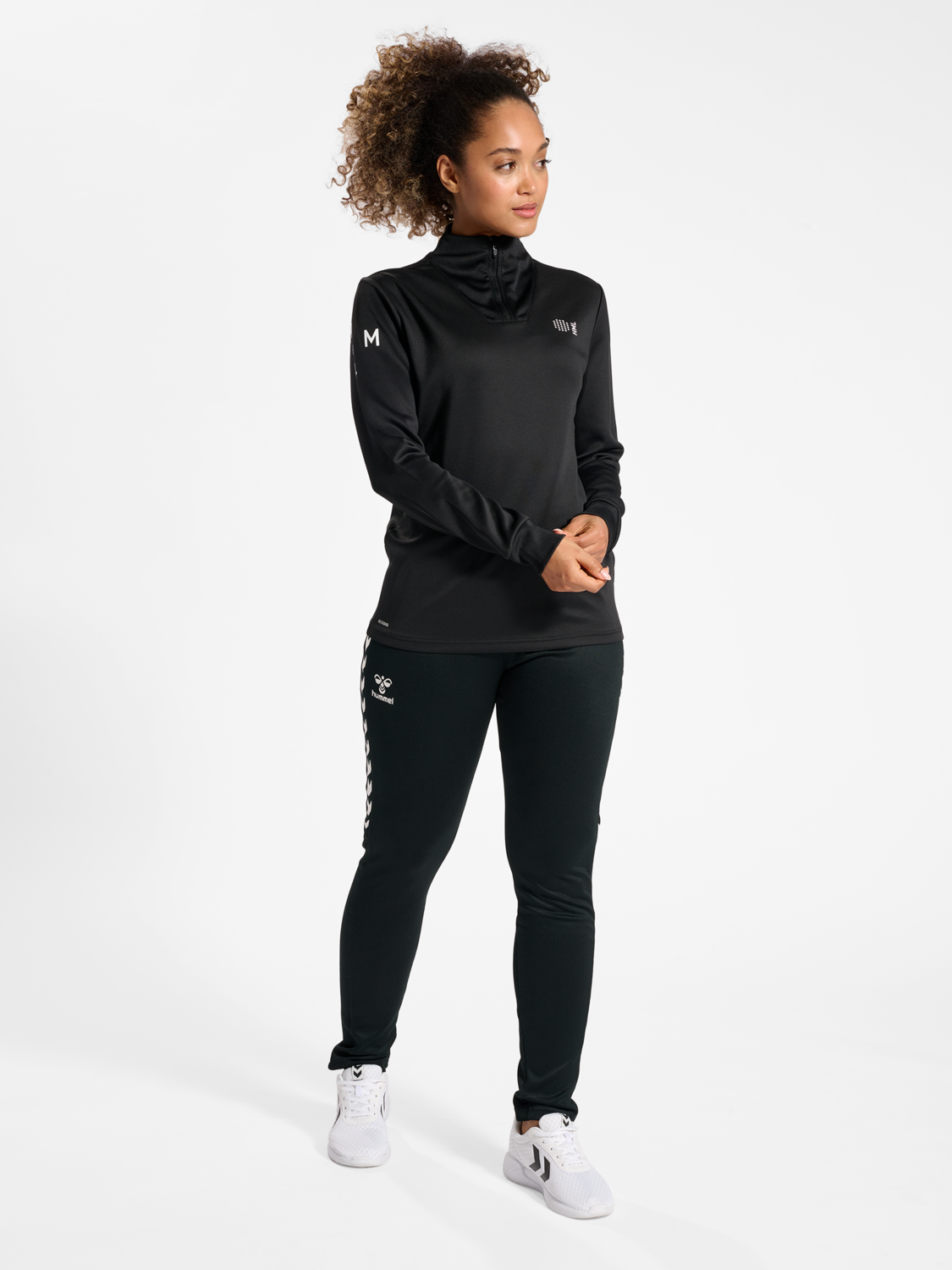 hmlCOURT HALF ZIP L/S WOMAN