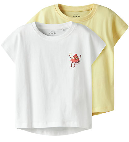 Name It T-Shirt - 2er-Pack - NmfVarutti - Lemon Meringue/Bright