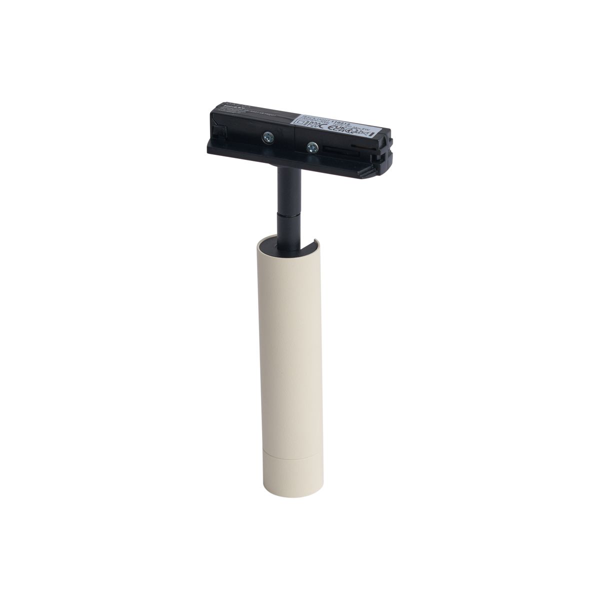 Moderne spot beige met zwart voor railsysteem 1-fase - Iconic Ivy