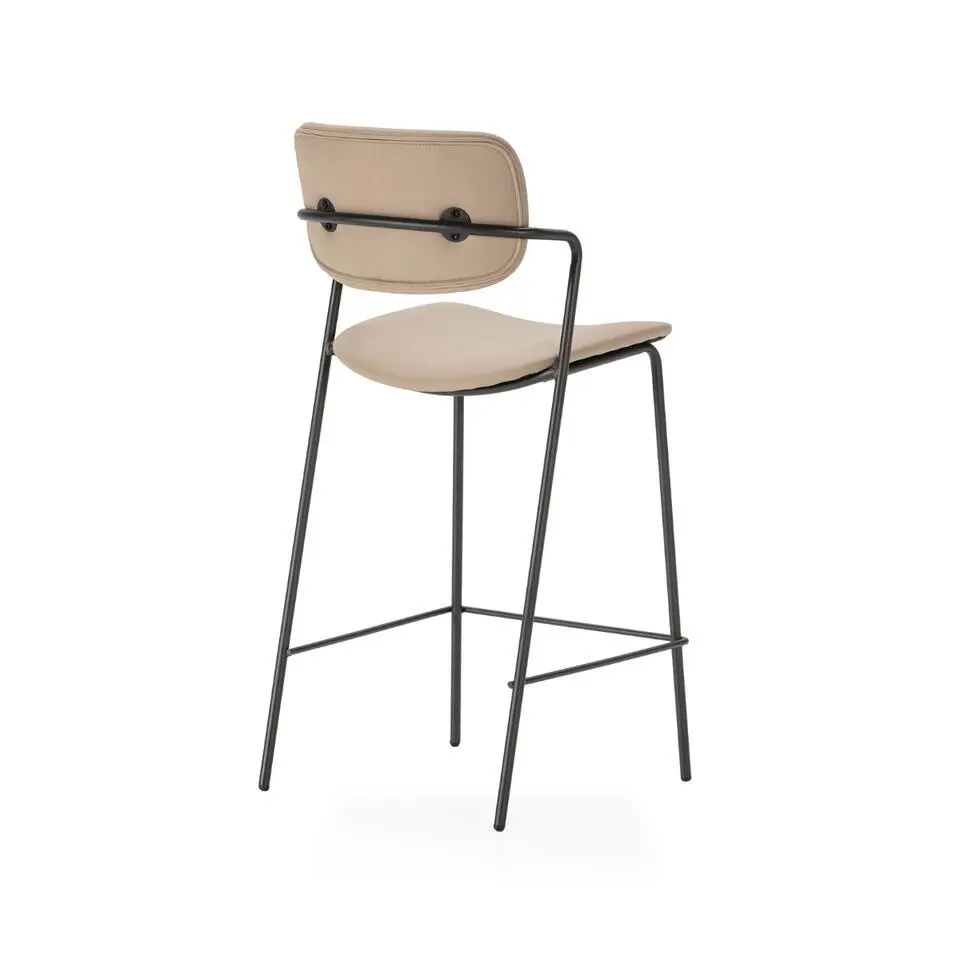 CALICOSY - Set van 2 krukken met zwarte MAIKA - 51x44x66 cm