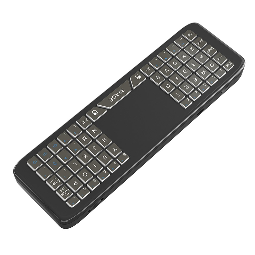 2.4 GHz Air Mouse Fernbedienung mit Keyboard   LED für Android TV Box / PC / Smart TV / Beamer / Laptop / HTPC / Mediaplayer - Schwarz