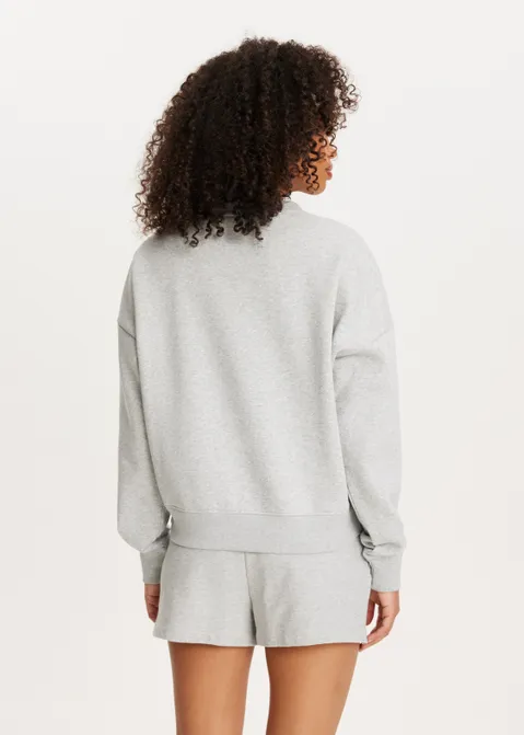 Sweater met print wellness grijs (GRS.LME)
