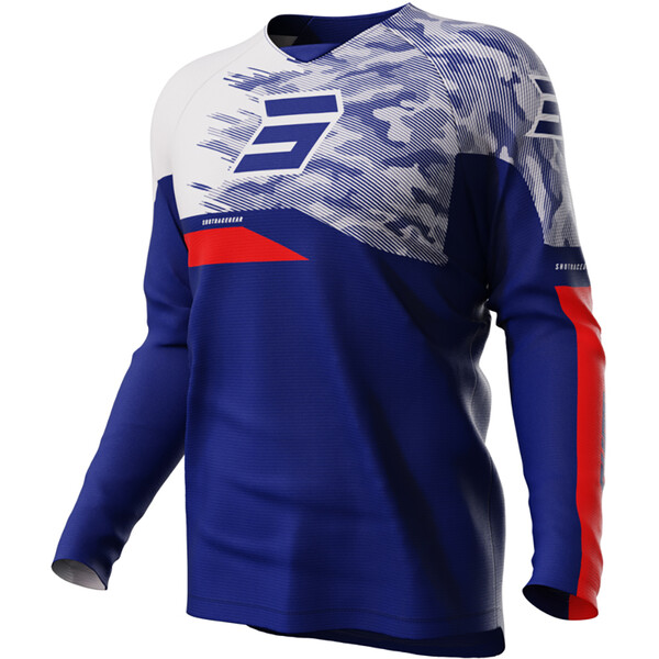 Shot - Maillot enfant Draw Kid Matrix Bleu / Blanc / Rouge