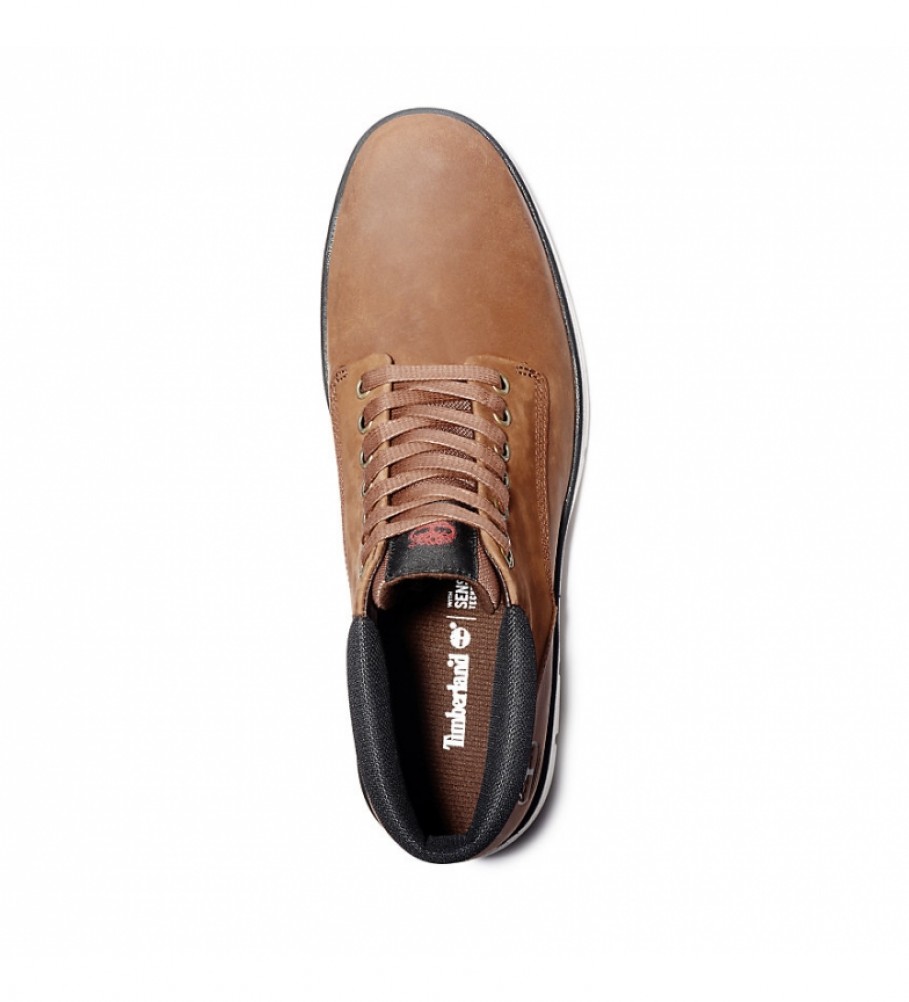 Tênis Timberland Bradstreet Chukka de cano alto em couro marrom escuro