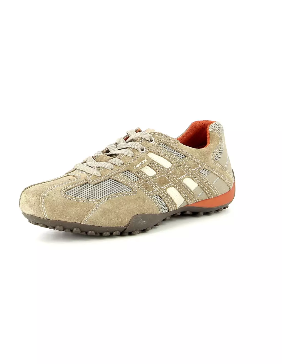GEOX SNAKE - Baskets Beigeorange