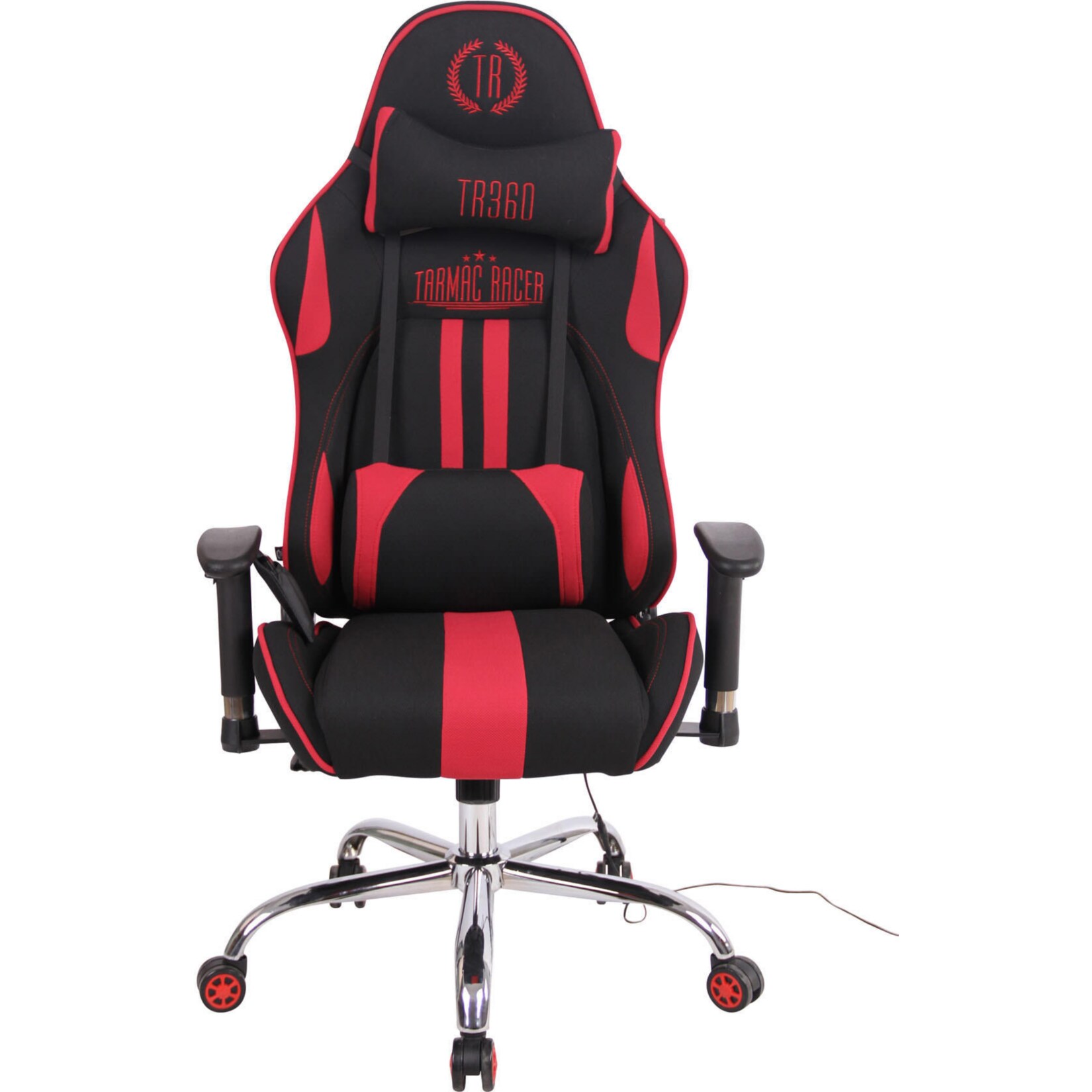 CLP Gaming Bürostuhl Limit XM Mit Stoffbezug I Gamingstuhl mit Fußablage I Höhenverstellbar I Computerstuhl Mit Massagefunktion