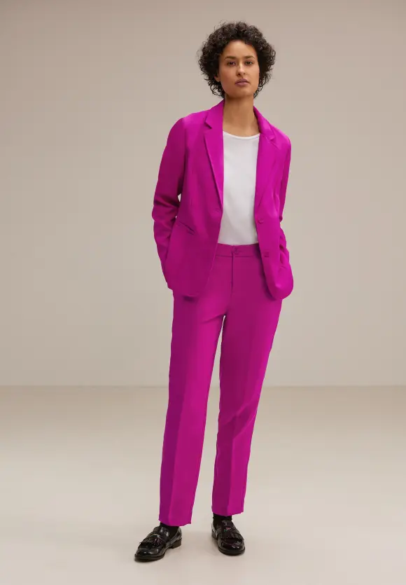 Loose Fit Twillhose - bright cozy pink