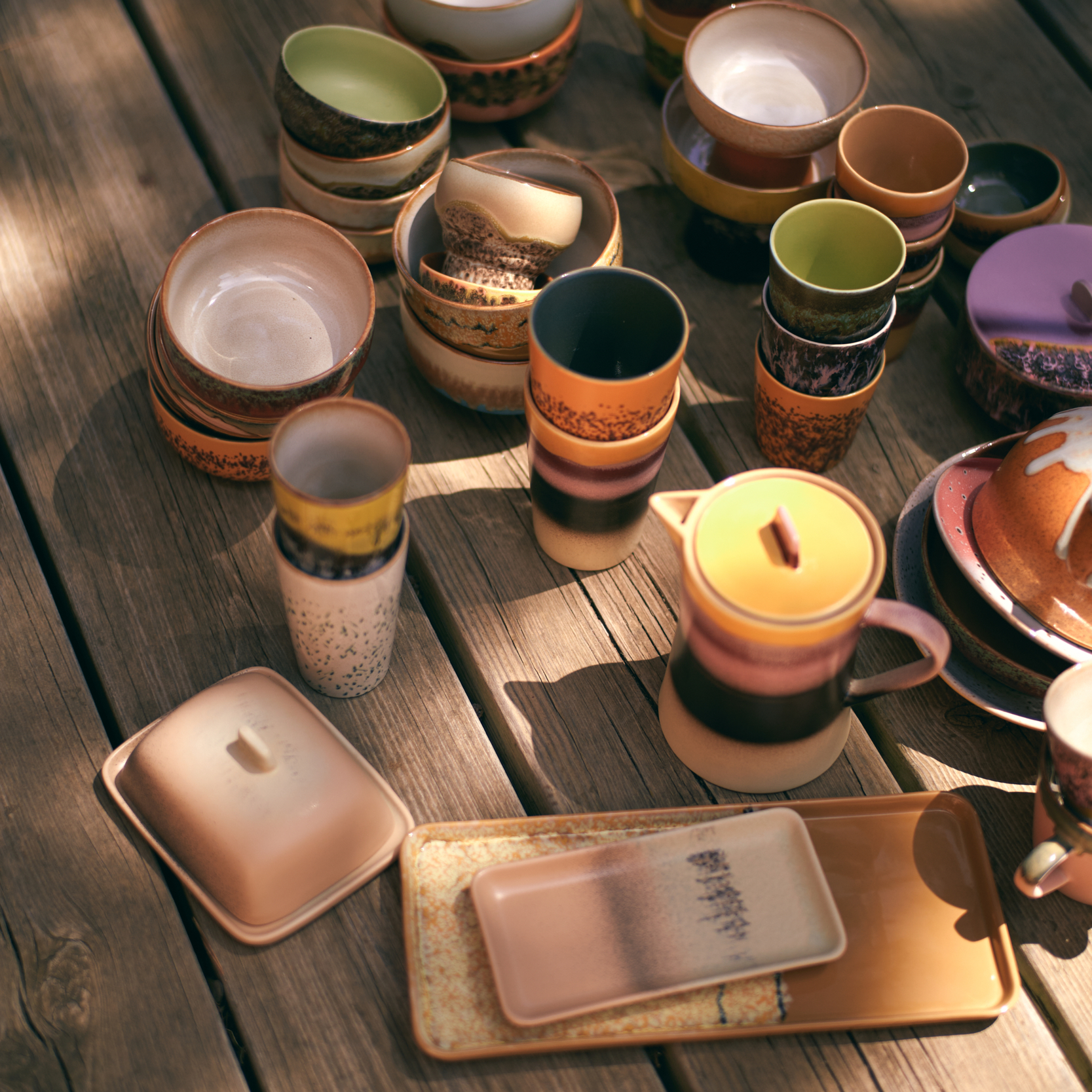 Servies 70's Ceramics Cake Tray sunbeam