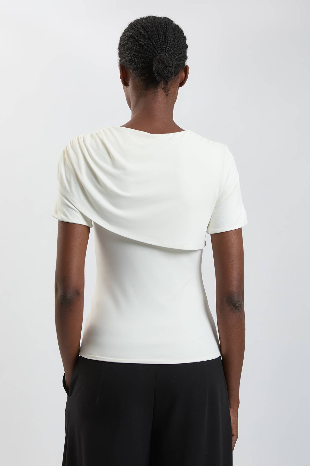 KarenMillen Haut En Jersey De Viscose Avec Superposition Drapée Croisée