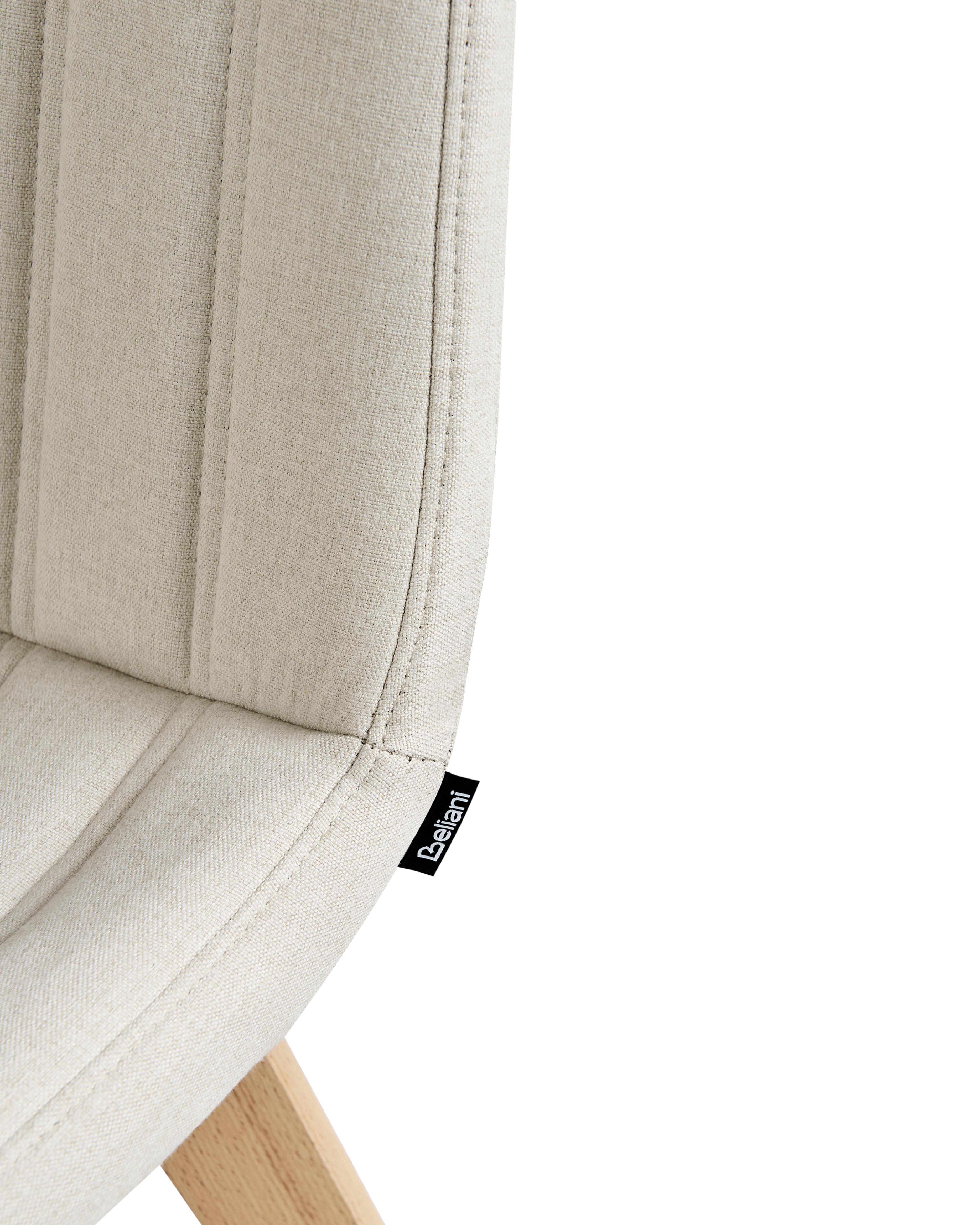 Set van 2 eetkamerstoelen CALGARY Stof Gebroken wit