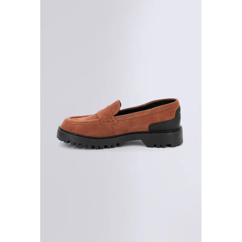 DECK LOAFER ORANGE ROUILLE LOAFER Cuir Femme