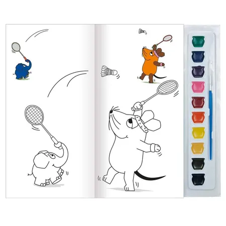 Trötsch Die Maus Malbuch mit Tuschkasten und Pinsel