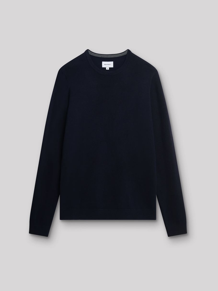 Pull col rond en viscose certifiée